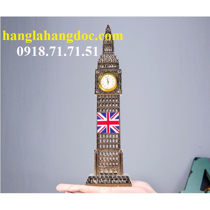 Mô hình tháp Big Ben cao 30cm bằng kim loại, trang trí độc đáo &amp; sang trọng