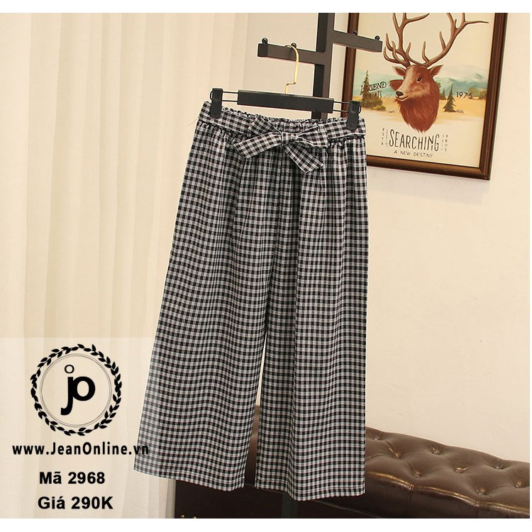 BIGSIZE - Quần culottes caro (MS 2968)