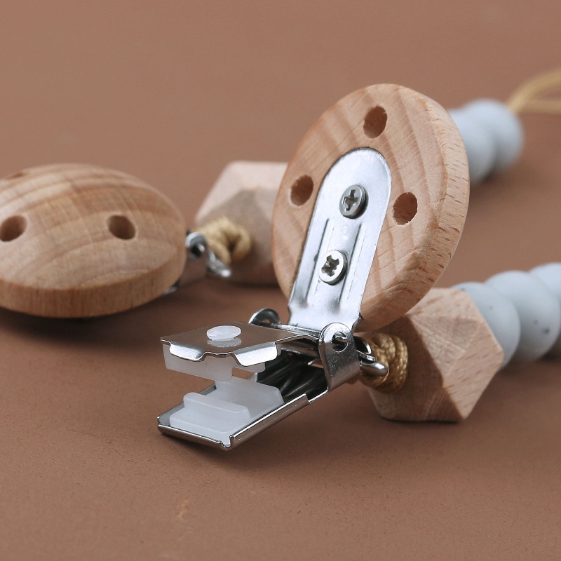 Kẹp Núm Vú Giả Xỏ Hạt Silicone Cho Bé Ăn Dặm