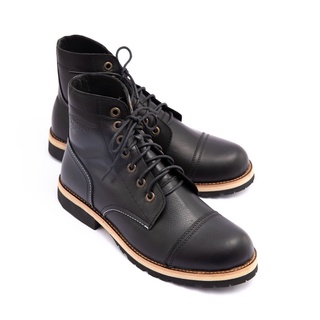 Giày Boots cổ cao nam da thật Manlio Legat màu đen , vàng bò G9761-B G8761-BN