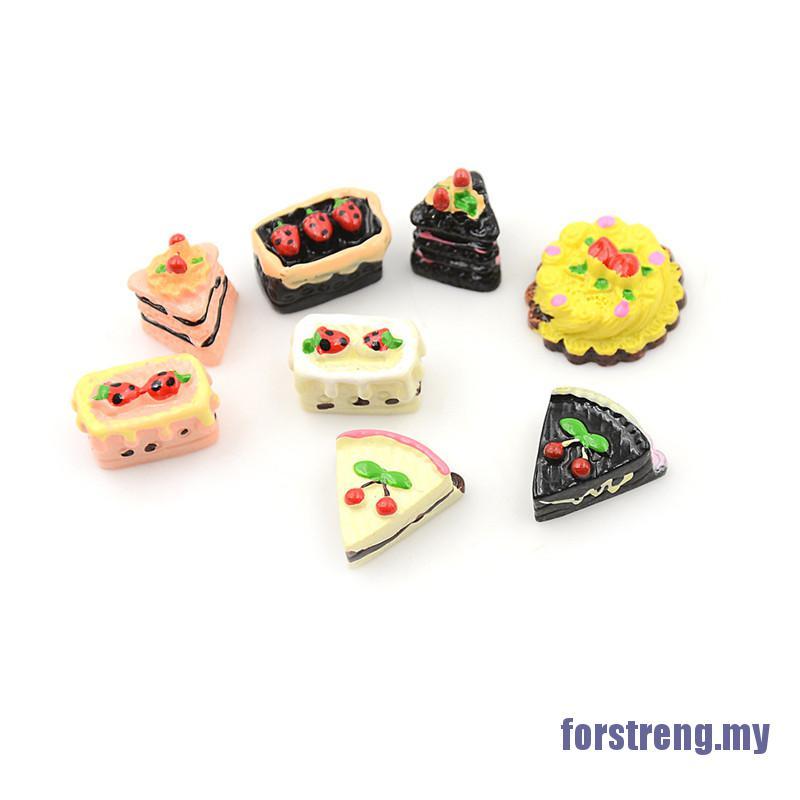 Set 8 Mô Hình Bánh Quy Mini Tỉ Lệ 1 / 12 Dùng Để Trang Trí Nhà Búp Bê 1 / 6