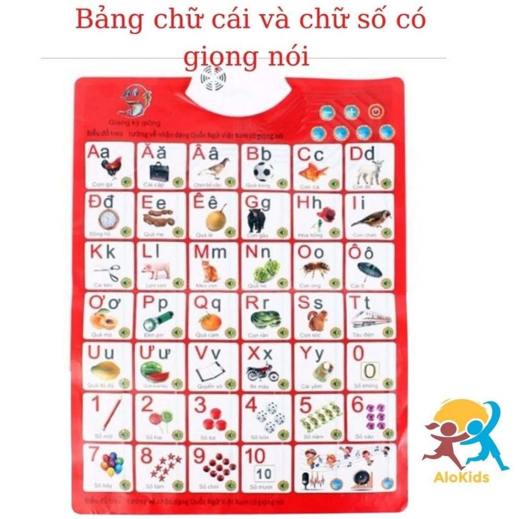 Bảng Chữ Cái Điện Tử Dán Tường Cho Bé Giúp Bé Học Chữ Cái Chữ Số, Đồ Chơi Thông Minh Giáo Dục, Alokids Cq