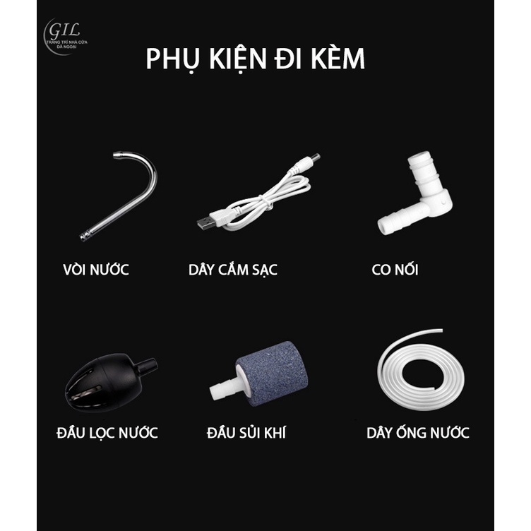 Máy bơm nước rửa tay câu cá - máy bơm câu cá 3 in 1 rửa tay tao oxy