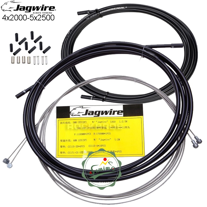Bộ vỏ ruột thắng JAGWIRE trước và sau kèm vỏ đề