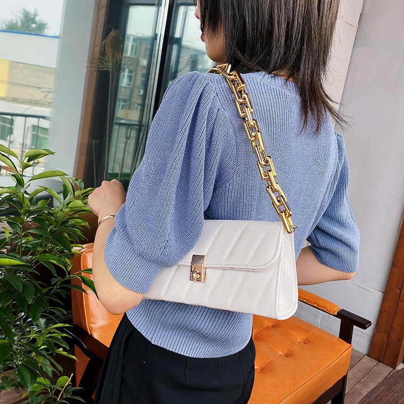 Thời trang mới hợp thời trang nữ dây chuyền đeo vai túi xách đẹp phù hợp với ngày mua sắm