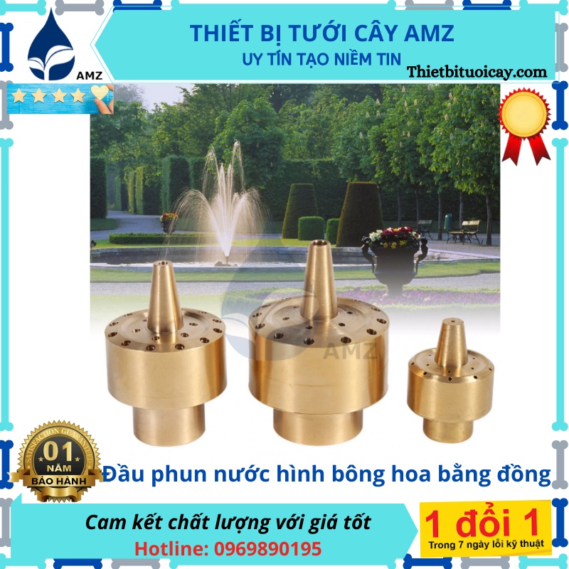 ĐẦU PHUN NƯỚC HÌNH BÔNG HOA PHI 21 - 27 - 34 - 48 - 60MM