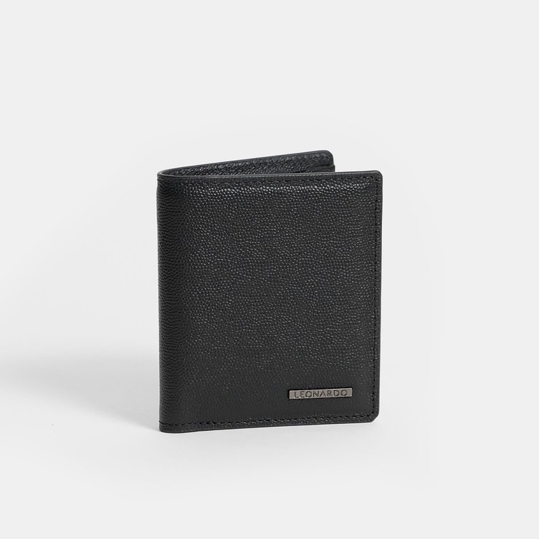 Ví Da Nam Gập Đôi Dáng Đứng Leonardo - Mini Ryan Wallet - Da Calfskin Bền Bỉ