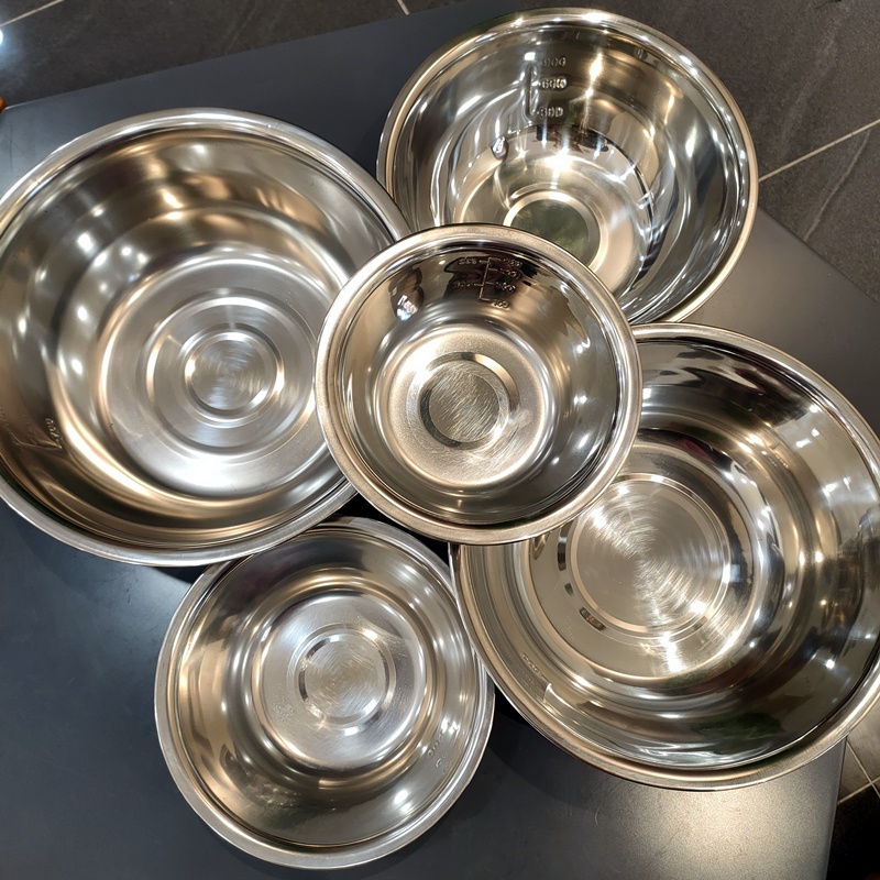 Tô trộn bột làm bánh đánh trứng âu đánh bột Inox cao cấp 3 chiếc