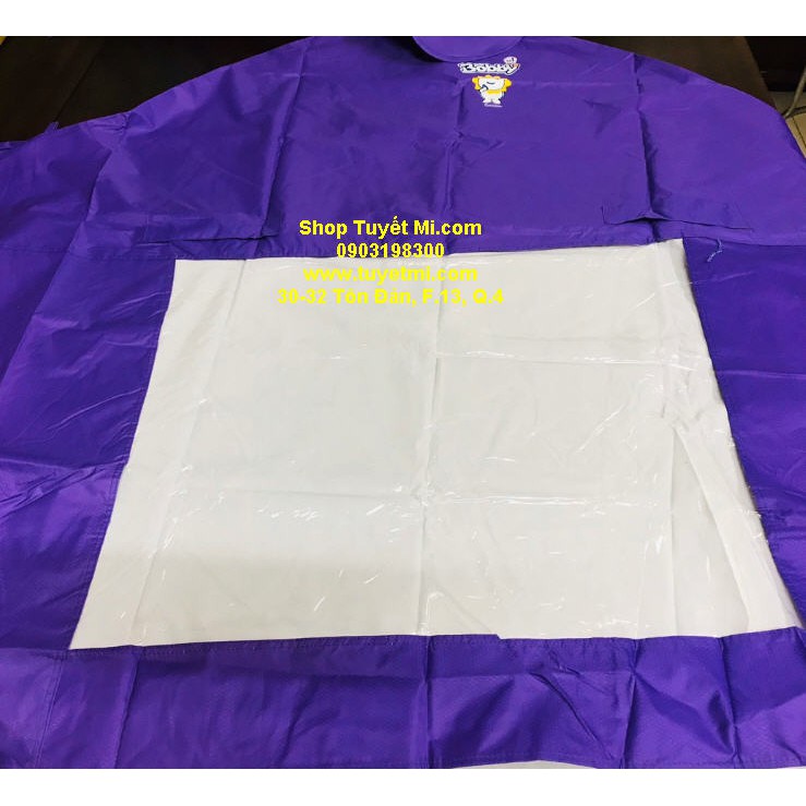 Áo mưa vải dù tím