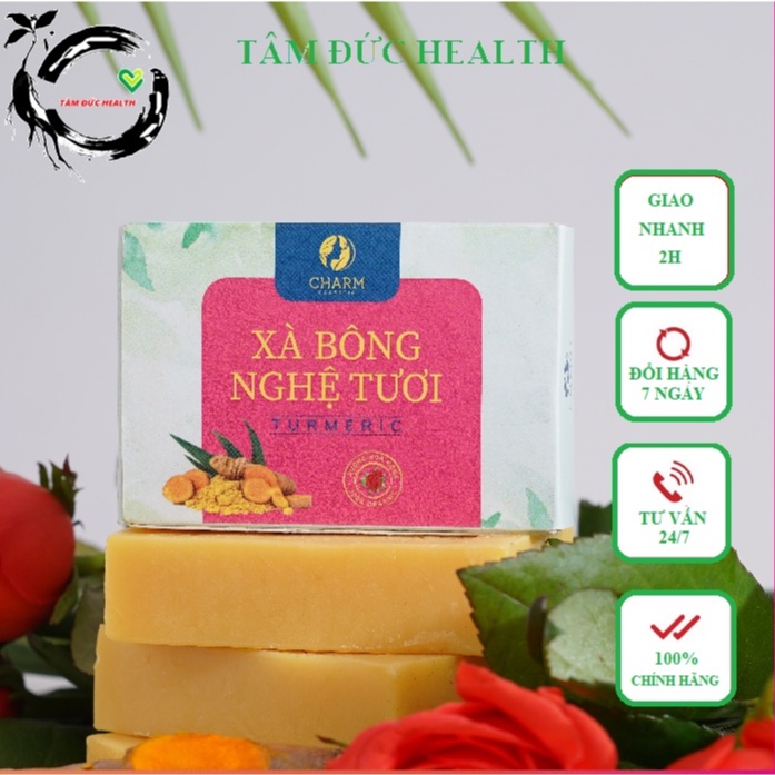 Xà Bông Nghệ Hoa Hồng Charm Chăm Sóc Mặt Và Body Giúp Da Sáng Khoẻ Mờ Thâm Giảm Mụn | BigBuy360 - bigbuy360.vn