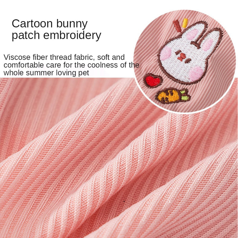 Áo Hai Dây Mỏng Thoáng Khí In Họa Tiết Hoạt Hình Cỡ Nhỏ Và Trung Bình Cho Thú Cưng