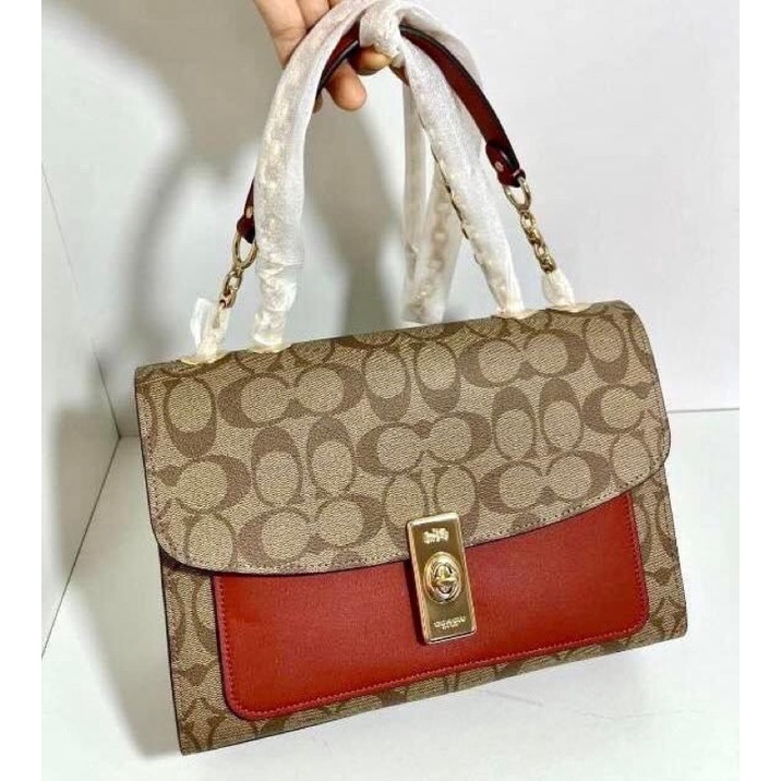 💃👛TÚI COACH LANE Shouder Bag In Signature Canvas 26?cm