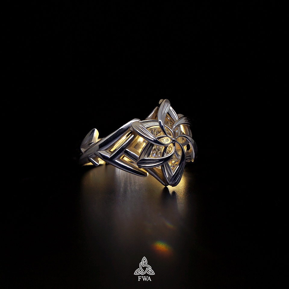 Nhẫn bạc nữ FWA Nenya Ring - Chúa tể chiếc Nhẫn