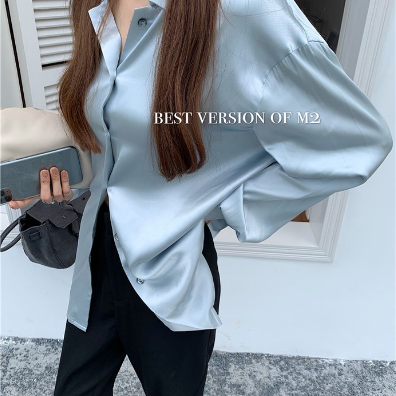 Áo sơ mi IELGY chiffon dáng rộng nhiều màu sắc tùy chọn thời trang mùa hè cho nữ