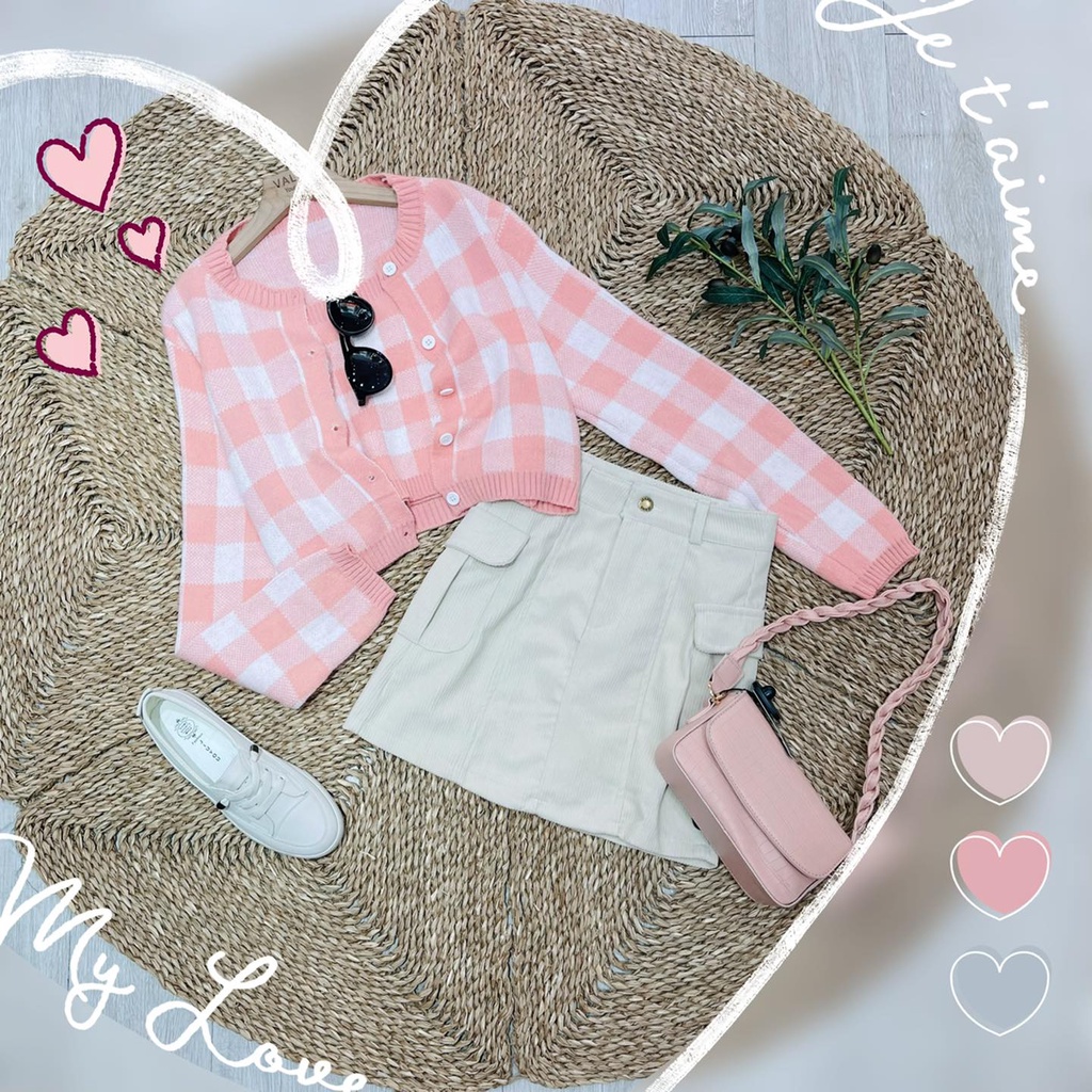 Set áo len CDG +2s kẻ 8811