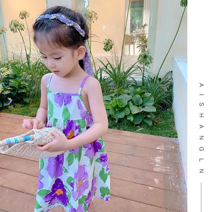 Đầm Công Chúa Mùa Hè Không Tay Màu Đỏ Phong Cách Nước Ngoài Cho Bé Gái