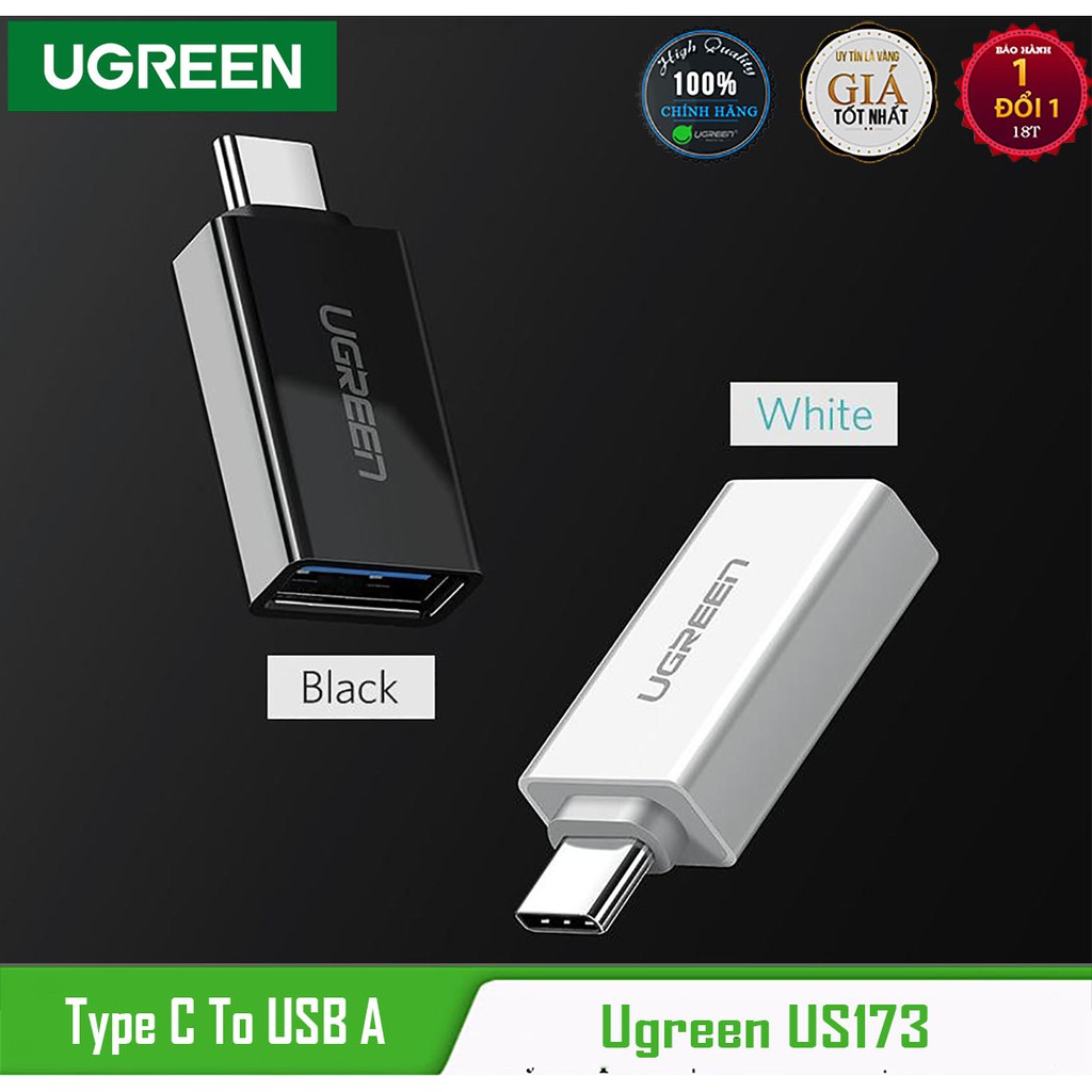 USB 3.1 Type C to USB 3.0 Type A female adapter UGREEN 30155 Chính Hãng
