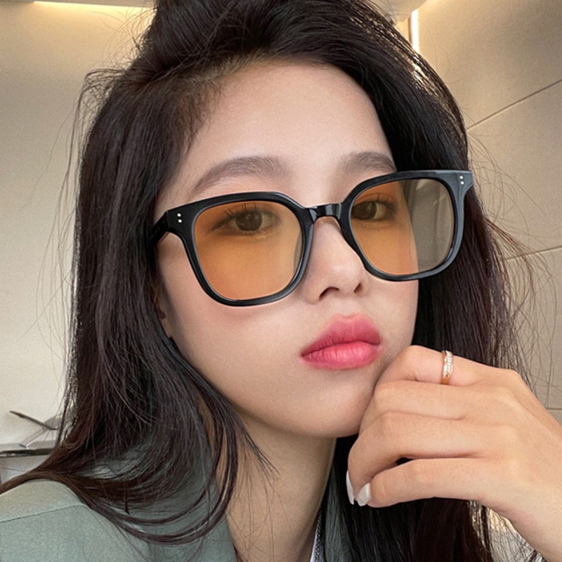 Kính Mát Tròng Vuông Nhiều Màu Sắc Chống Ánh Sáng Xanh Thời Trang
