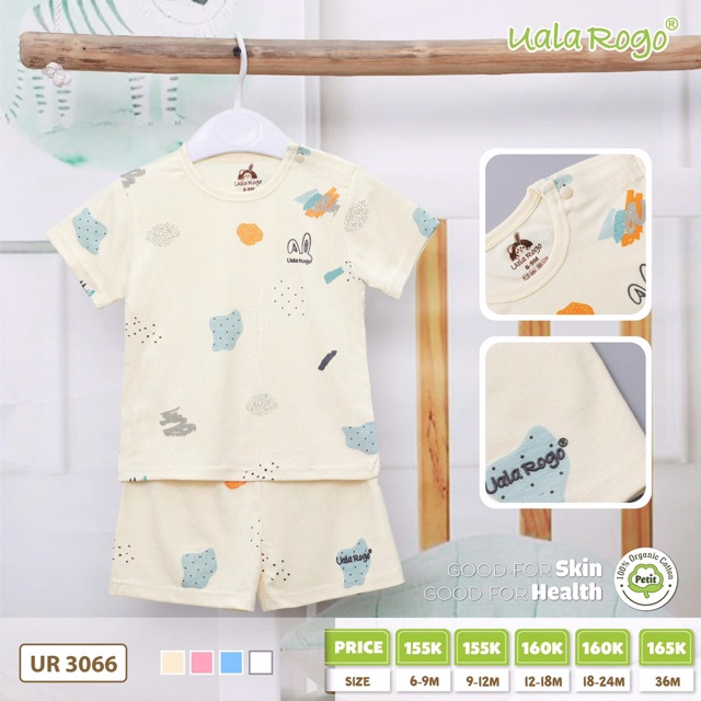 Bộ Cộc Tay Uala Rogo Vải PETIT Siêu Mát
