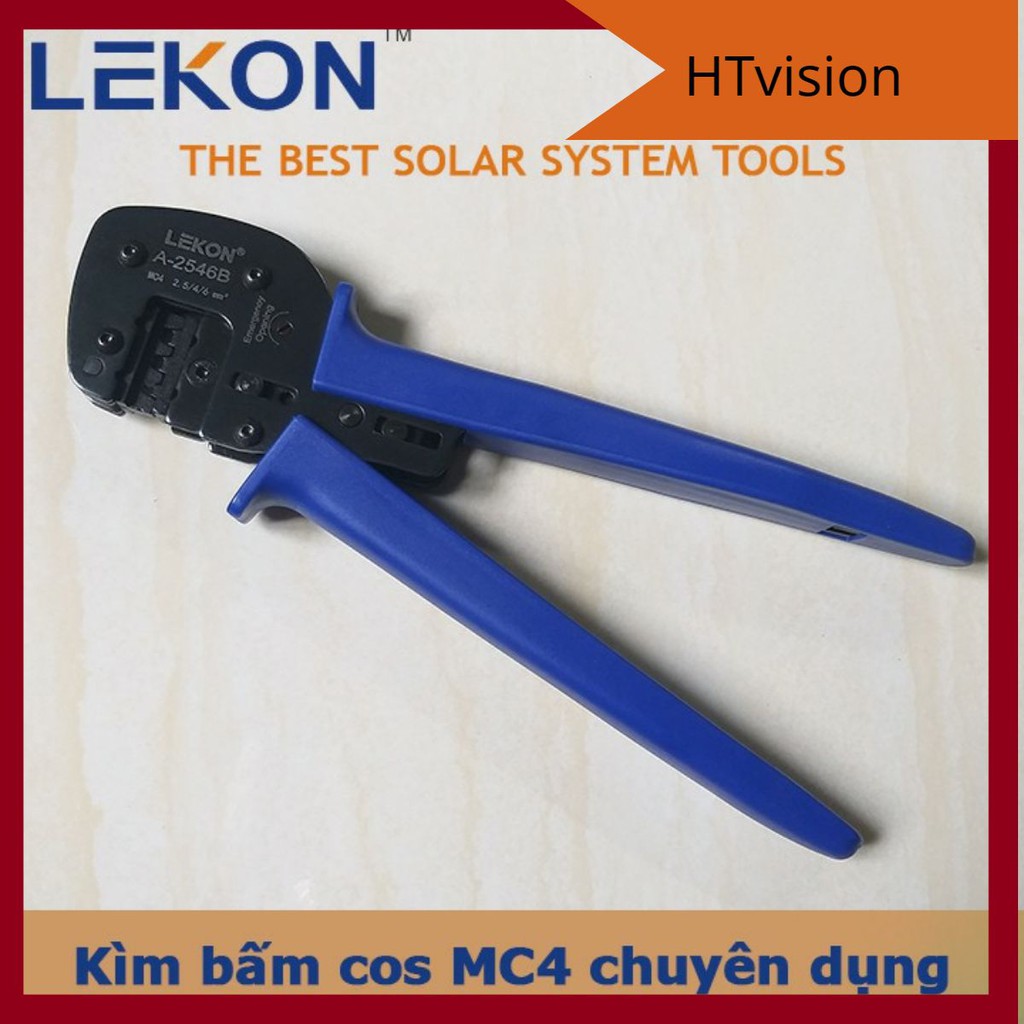 Kìm bấm cos MC4 LEKON A-2546B chuyên dụng cho hệ thống điện năng lượng mặt trời sản phẩm thiết kế cứng cáp, chắc tay