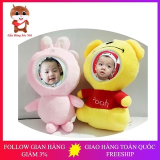 Gấu in ảnh 💥 FREESHIP 💥 Gấu bông in ảnh theo yêu cầu, kết hợp làm móc khóa gấu in ảnh, quà tặng dễ thương