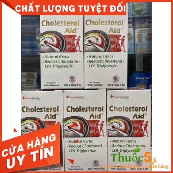 [GIÁ GỐC] Cholesterol Aid – Viên uống giảm mỡ máu hàng Mỹ, hộp 60 viên