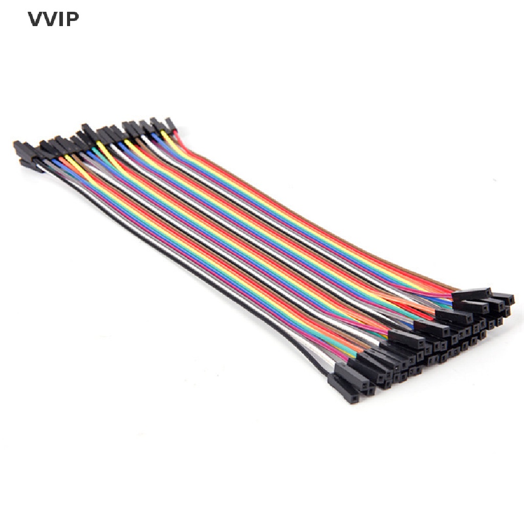 Vvvn 10cm 2.54mm Female To Female Dupont Wire Jumper Cable For Arduino Breadboard Jelly