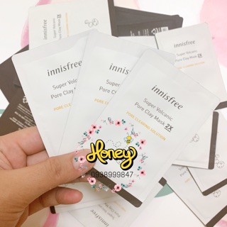 🔥🌋SAMPLE MẶT NẠ TRO NÚI LỬA SIÊU CẤP INNISFREE SUPER VOLCANIC PORE CLAY MASK 2X💦