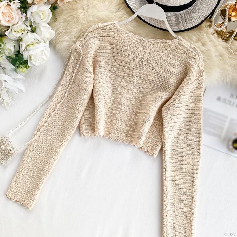 Áo Khoác Cardigan Dài Tay Thêu Họa Tiết Cổ Điển Theo Phong Cách Hàn Quốc