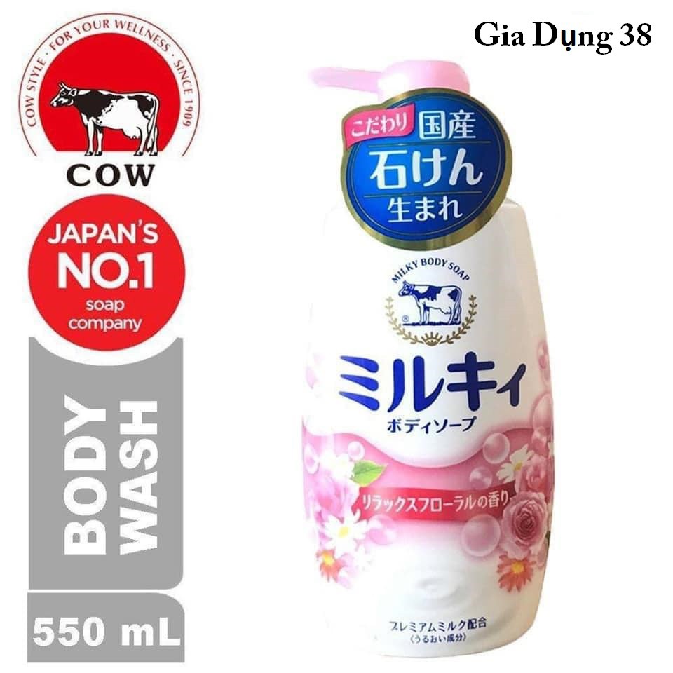 Sữa Tắm Milky Body Soap của Cow Brand 550ml