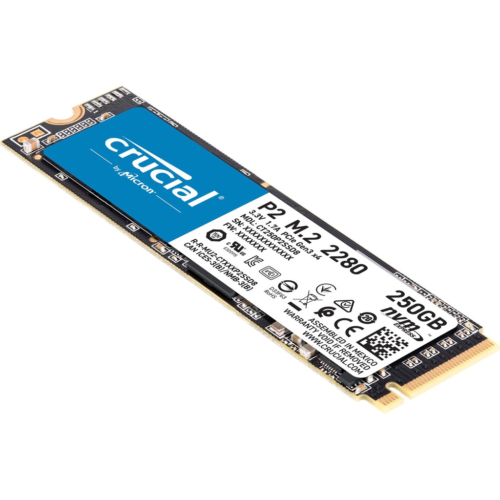SSD Crucial P1 M.2 PCIe NVMe 500GB nhập khẩu mới 100% Bh 36 tháng ( đọc 1900mb/s ghi 950mb/s) | BigBuy360 - bigbuy360.vn
