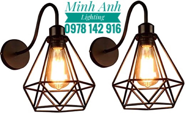 Đèn Vách Gắn Tường Hình Kim Cương