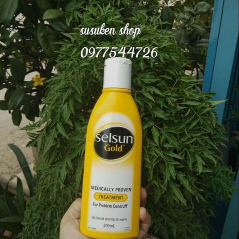 Dầu gội trị gàu nấm ngứa selsun gold chai 200ml