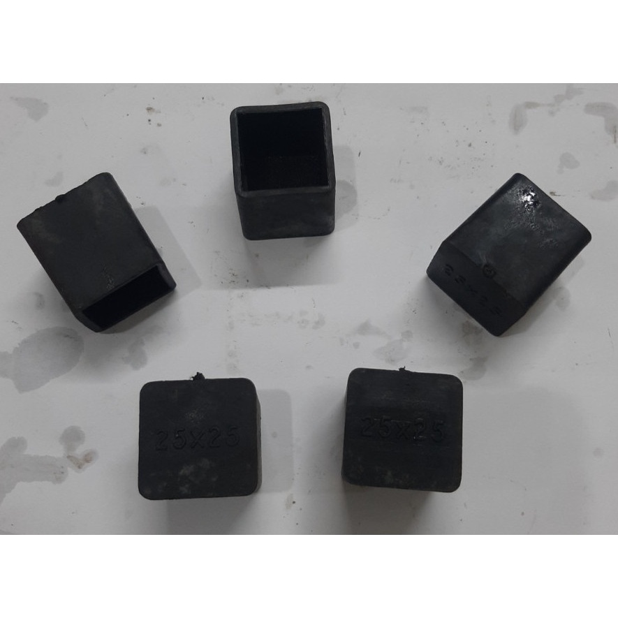 Combo 10 chụp chân bàn ghế, nút bịt ngoài sắt hộp vuông 20x20mm;25x25mm;30x30mm - chụp ngoài vuông
