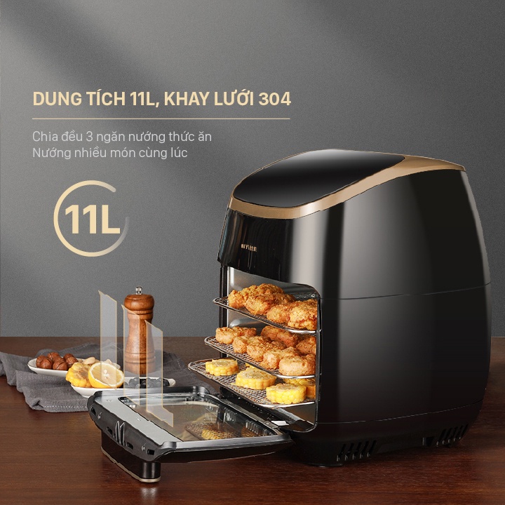 Lò nướng chân không BIYI AF-60A 11L 2000W - BH 12 tháng