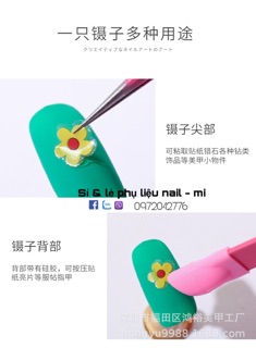 Nhíp gắp dá,phụ kiện nail,chà foi,chà sticker