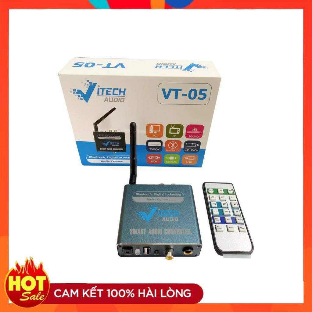 Bộ chuyển đổi âm thanh Optical sang Analog Vitech VT05, có Bluetooth