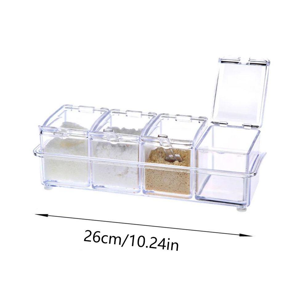 PATRICIA Hộp Đựng Gia Vị Bốn Trong Suốt Tiện Dụng Cho Nhà Bếp