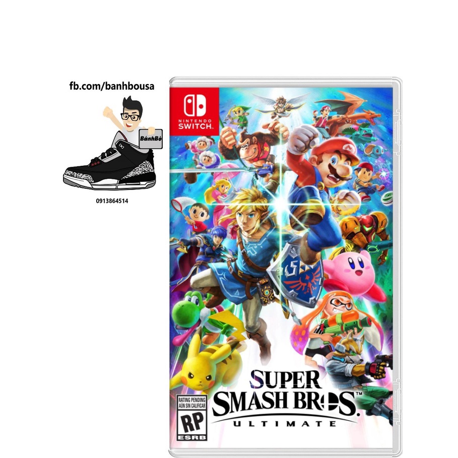 Super Smash Bros băng game Nintendo Switch 2nd used đã qua sử dụng còn rất mới, đẹp fullbox nguyên hộp