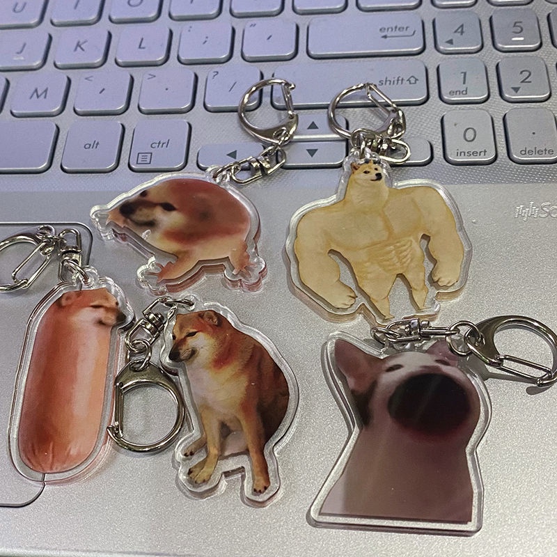 Móc Khóa Thegioipuzzle Hình Chú Chó Shiba Inu Dễ Thương 5cm
