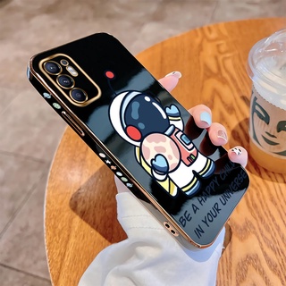 Ốp Điện Thoại Mềm Mạ Điện Hình Phi Hành Gia Hoạt Hình Cho Oppo Reno 6 Reno6 Z Reno6 Pro Reno 5 Reno5 Pro 4G 5G