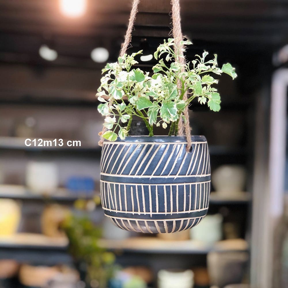 Chậu gốm treo Indoor- (Giao mẫu ngẫu nhiên) - BAN CÔNG XANH