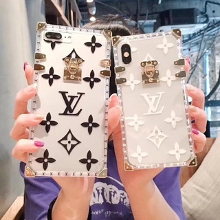 Ốp Điện Thoại Trong Suốt Hình Vuông In Họa Tiết Lv Cho iPhone13 12 13Pro XR 11 13ProMax IX XS