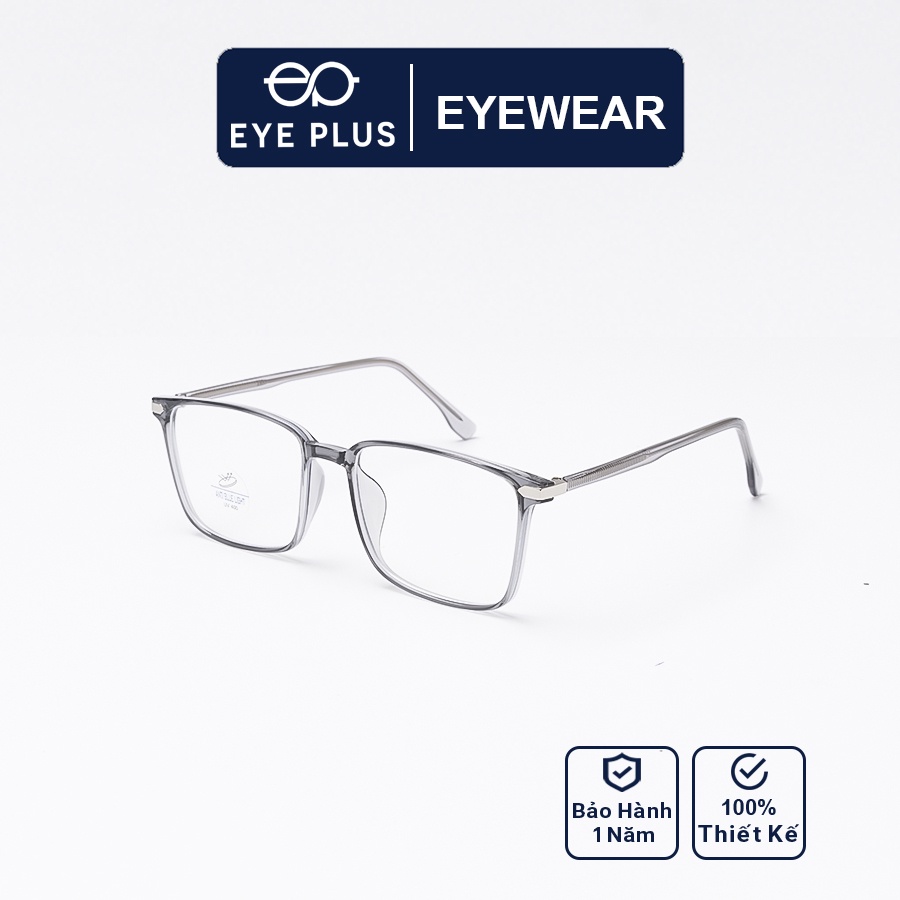 Gọng kính cận nam nữ thời trang EYE PLUS nhựa dẻo dáng vuông to phong cách hàn quốc N240-8307