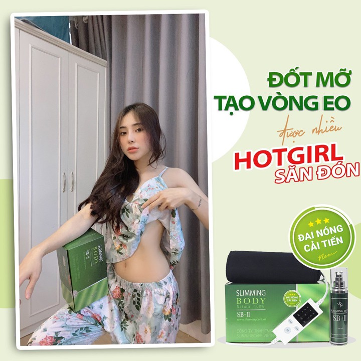 Bộ Ủ Nóng Tan Mỡ Slimming Body 2 Cải Tiến, Đai Nịt Quấn Nóng Thải Mỡ Thừa, Thon Gọn Eo SB-II Lấy Lại Vóc Dáng