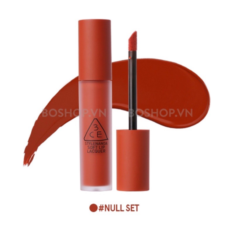 Son Kem Lì 3CE Soft Lip Lacquer Null Set