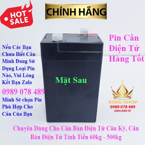 Pin Sạc 6V Cân Bàn Điện Tử, Cân Sàn Điện Tử , Acquy Khô 6V, Bình Điện 6V Dùng Cho Cân Điện Tử hay thiết bị điện dân Dụng