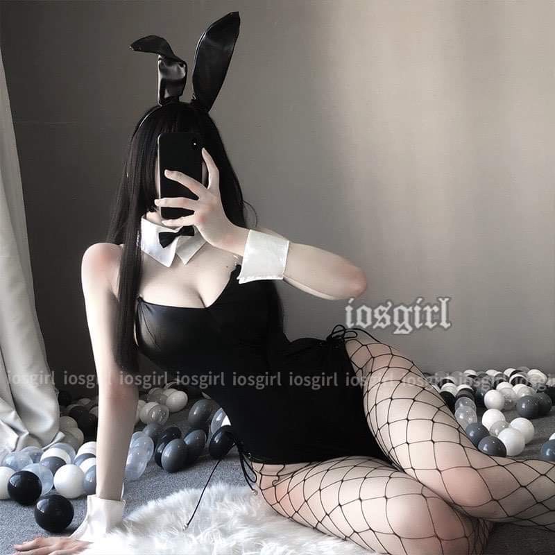 Set ngủ cosplay nàng thỏ ( đầy đủ phụ kiện )