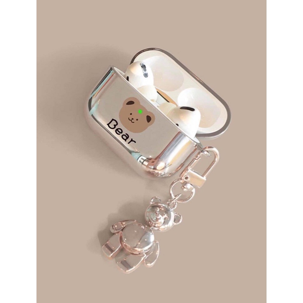 Vỏ ốp case AIRPODS gấu bảo vệ bao đựng tai nghe không dây bluetooth