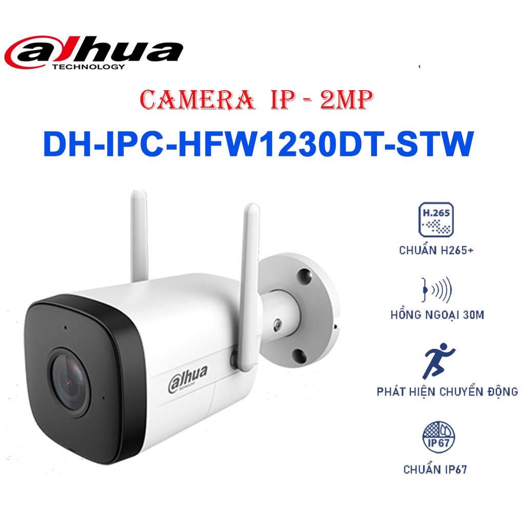 CAMERA IP DAHUA 2.0MP IPC-HFW1230DT-STW - Hàng chính hãng